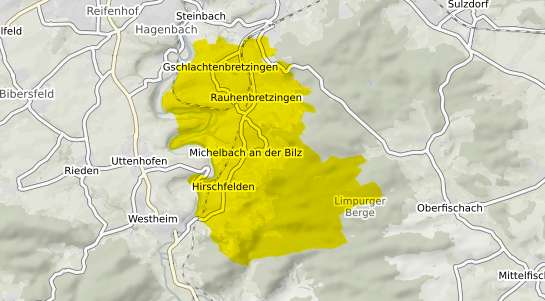 Immobilienpreisekarte Michelbach an der Bilz